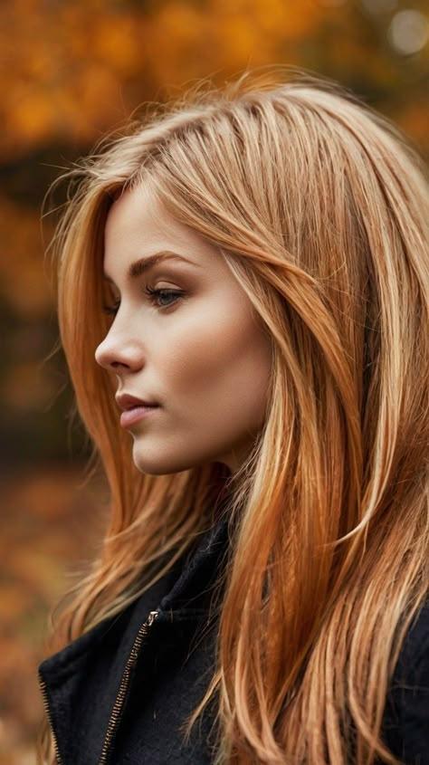 aardbeiblond haar herfststijl