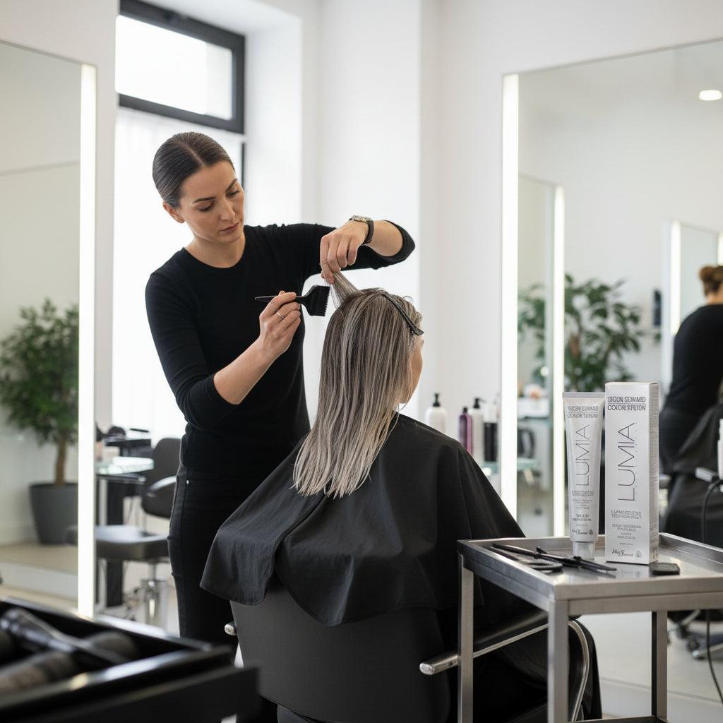 Kapper verft aschblond haar