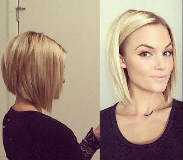 Asymmetrische bob dun haar