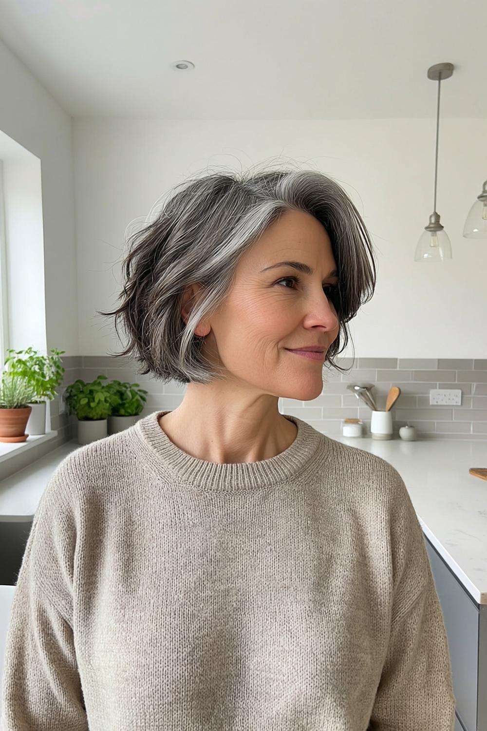 Grijs Gelaagd Natuurlijk