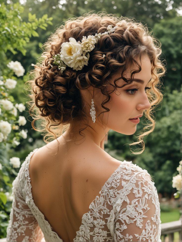Bruiloftskapsel met elegante krullen
