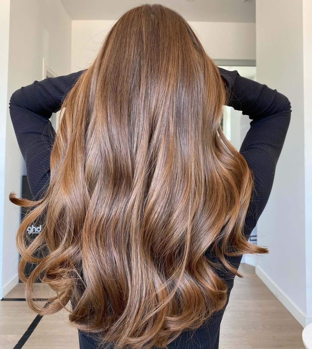Lang haar met caramel kleur