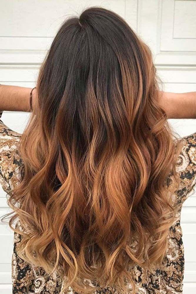 Caramel ombre lichte punten