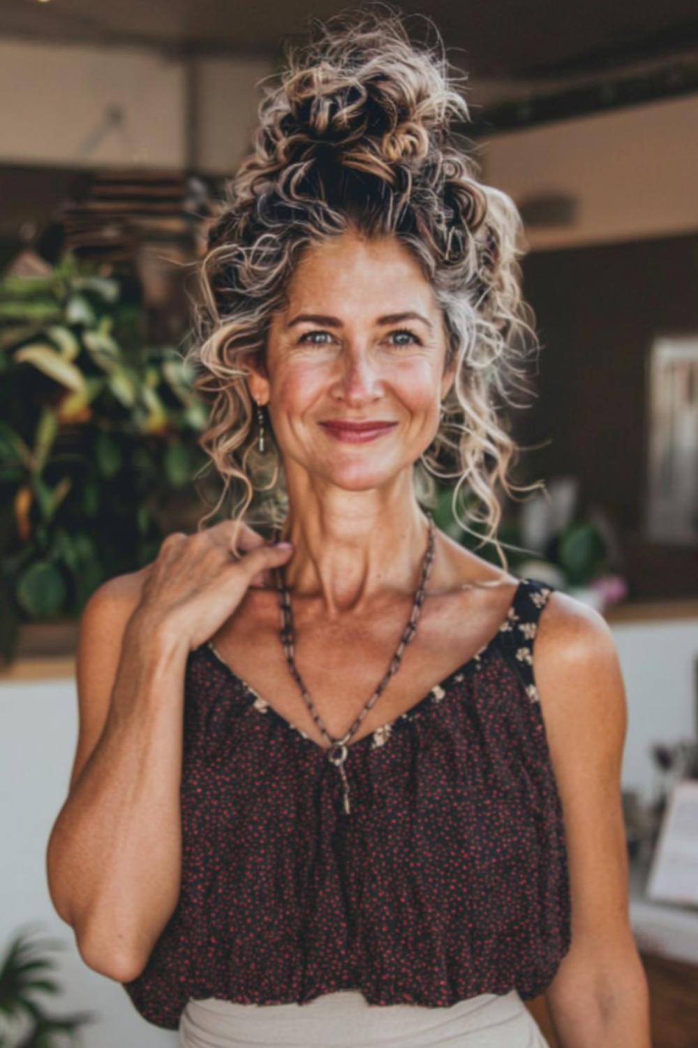 Zilveren Korte Krullen