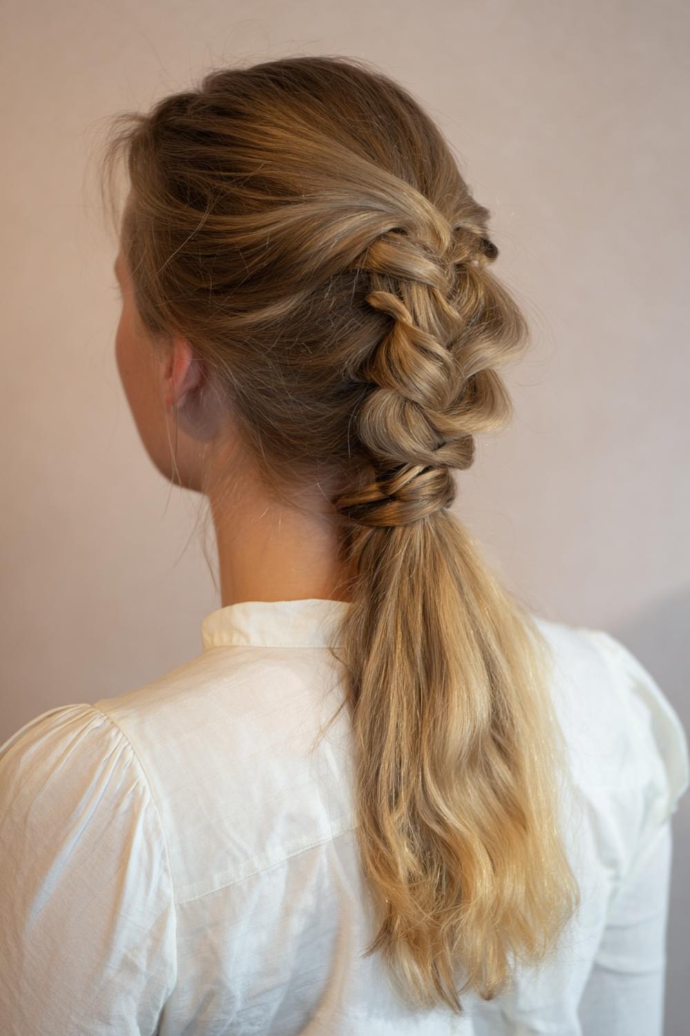 12. Dagelijkse Haar Look 2026 met gevlochten lage paardenstaart