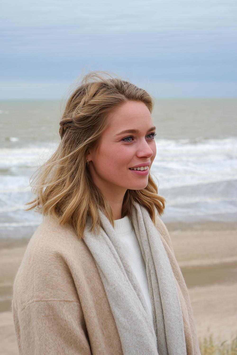 15. Dagelijkse Haar Look 2026 met sjaaltje in vlecht en zachte golven