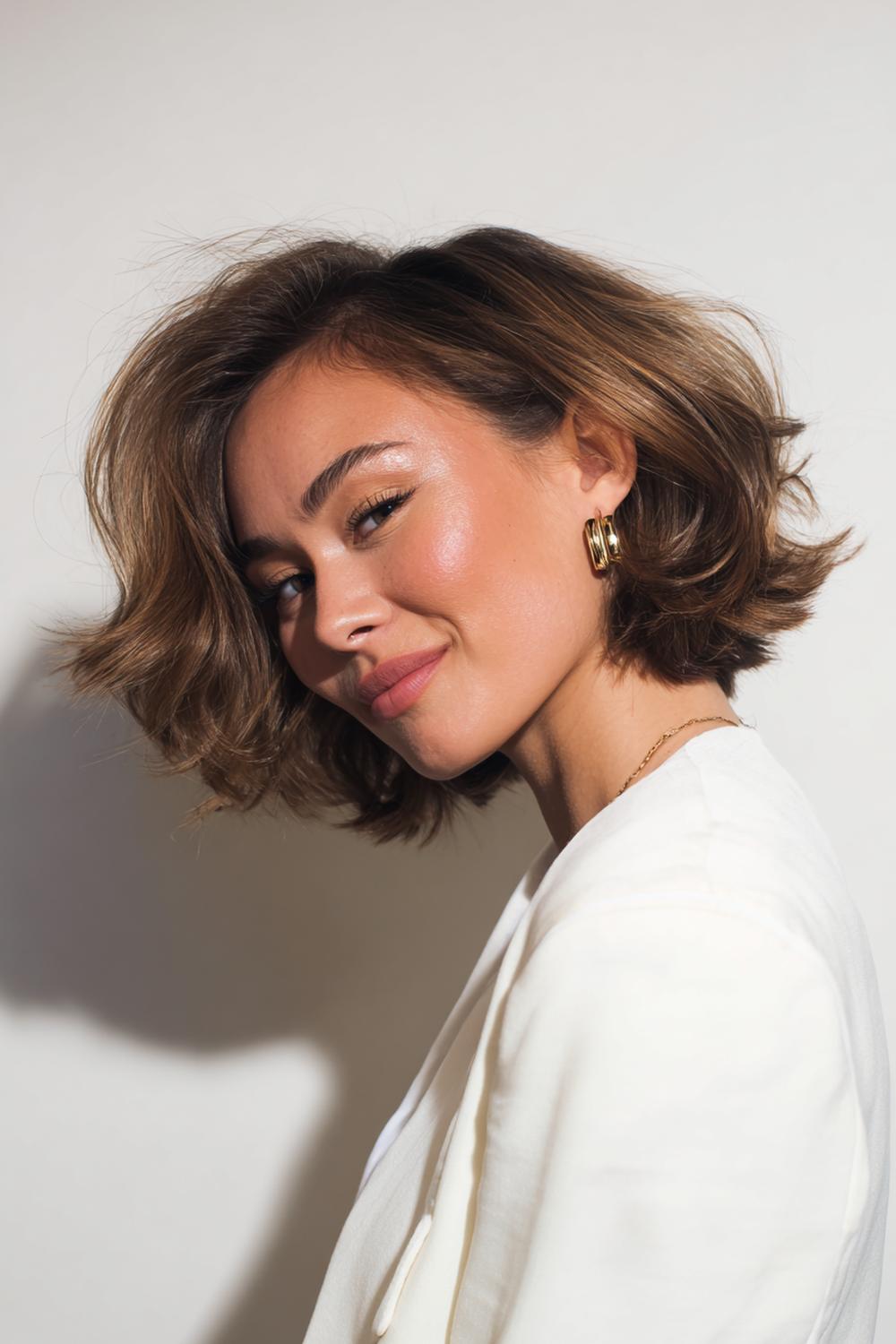 18. Dagelijkse Haar Look 2026 met korte bob en naar binnen gekrulde punten