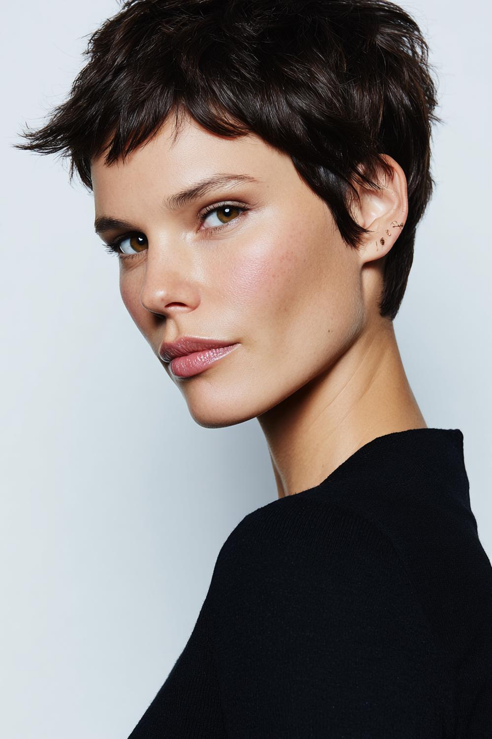 19. Dagelijkse Haar Look 2026 met pixie textuur en glanzende wax-accenten