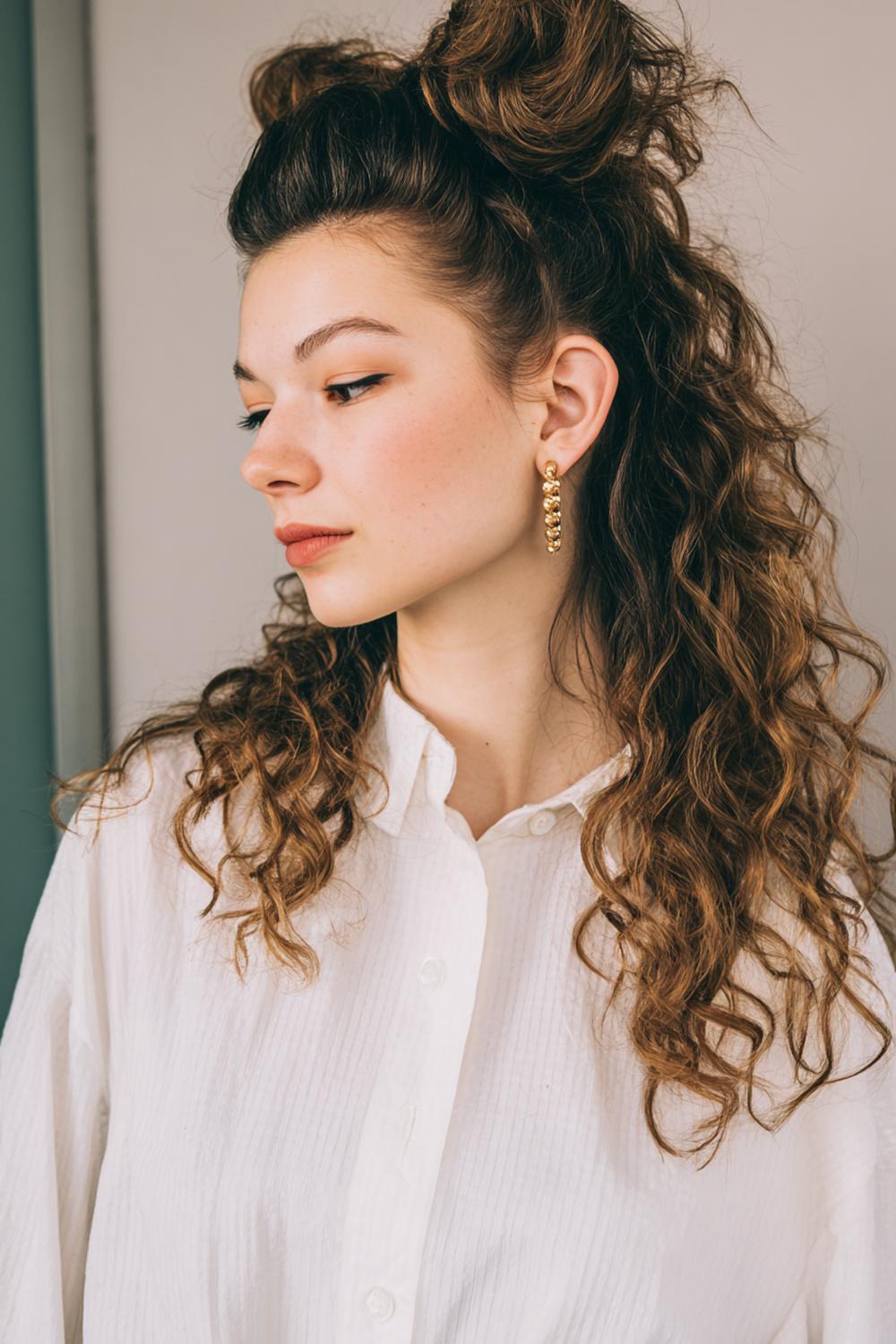 21. Dagelijkse Haar Look 2026 met twee hoge staartjes en zachte krul