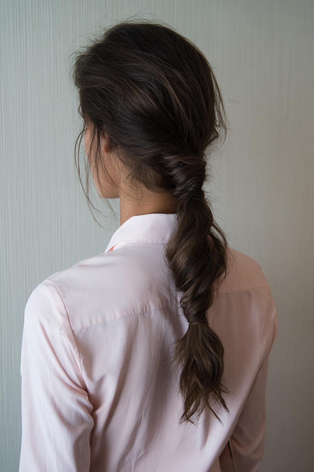 5. Dagelijkse Haar Look 2026 met lage paardenstaart en haarmanchet