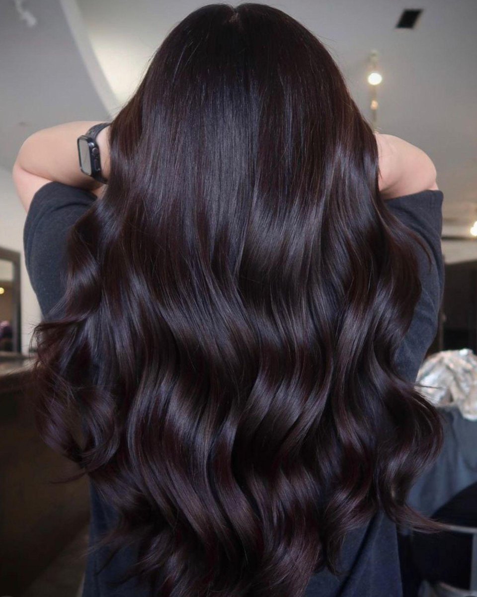 Donker chocoladebruin haar met glans