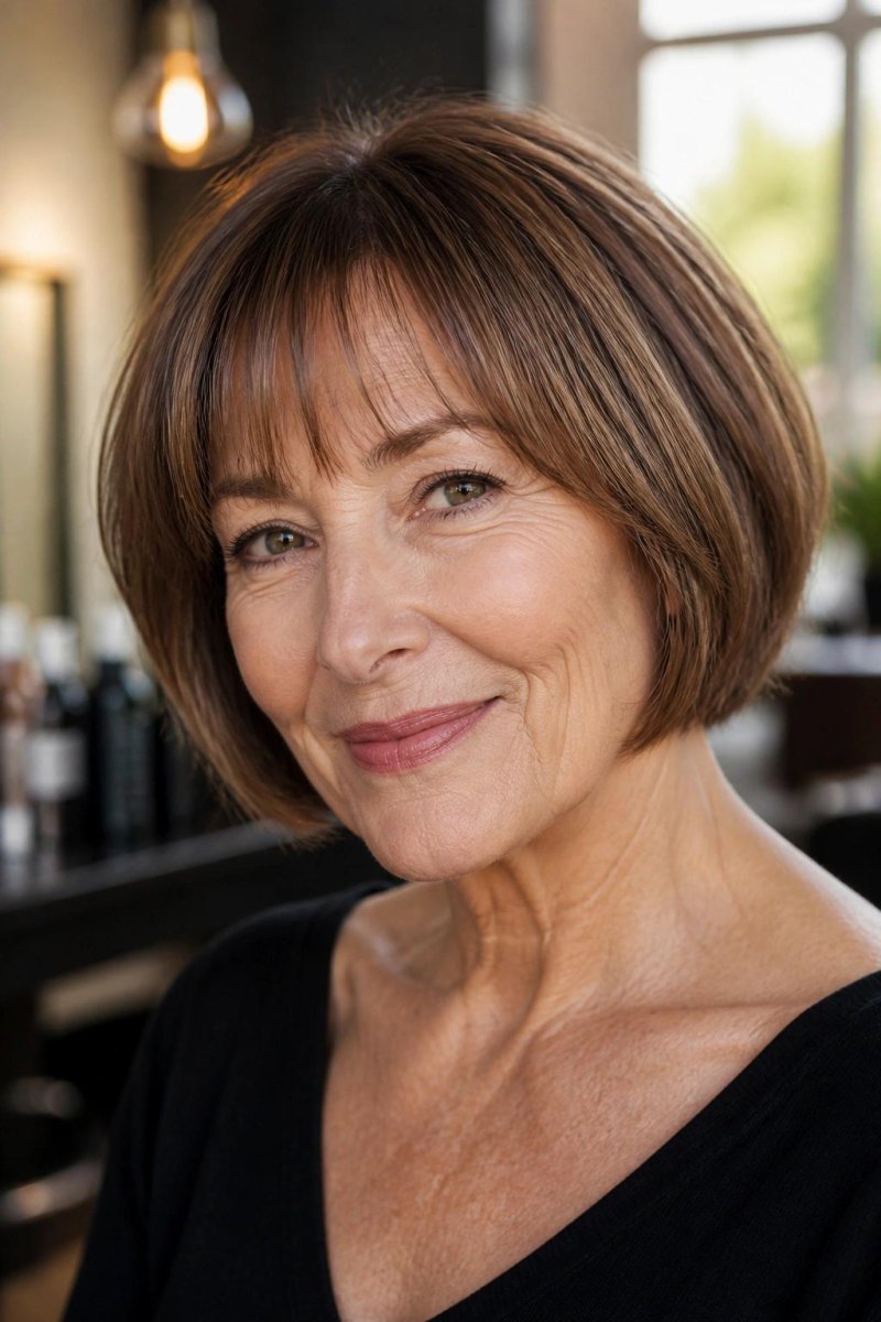 Franse bob oudere vrouw