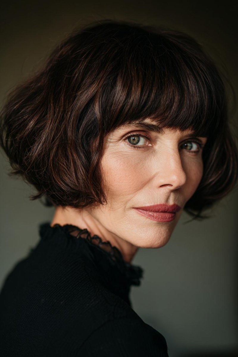 Franse bob vrouw boven 50