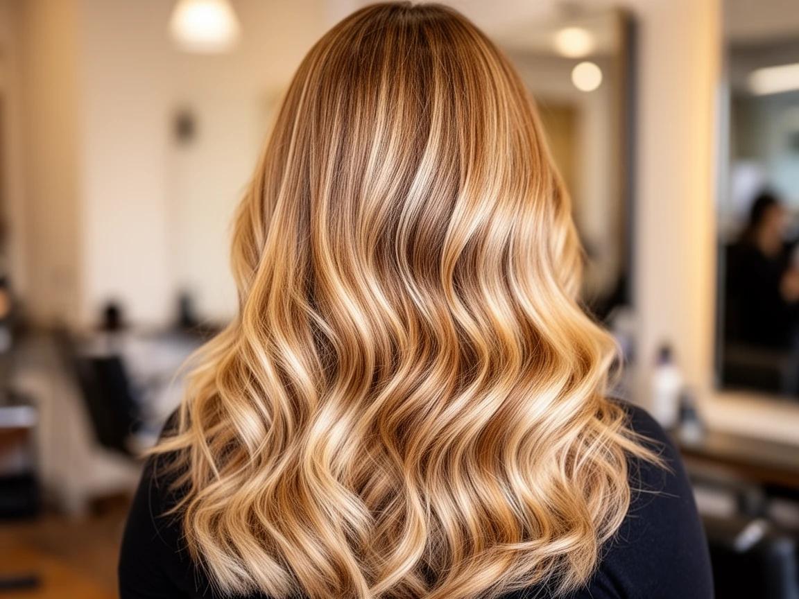 goudblonde herfsttint in haar