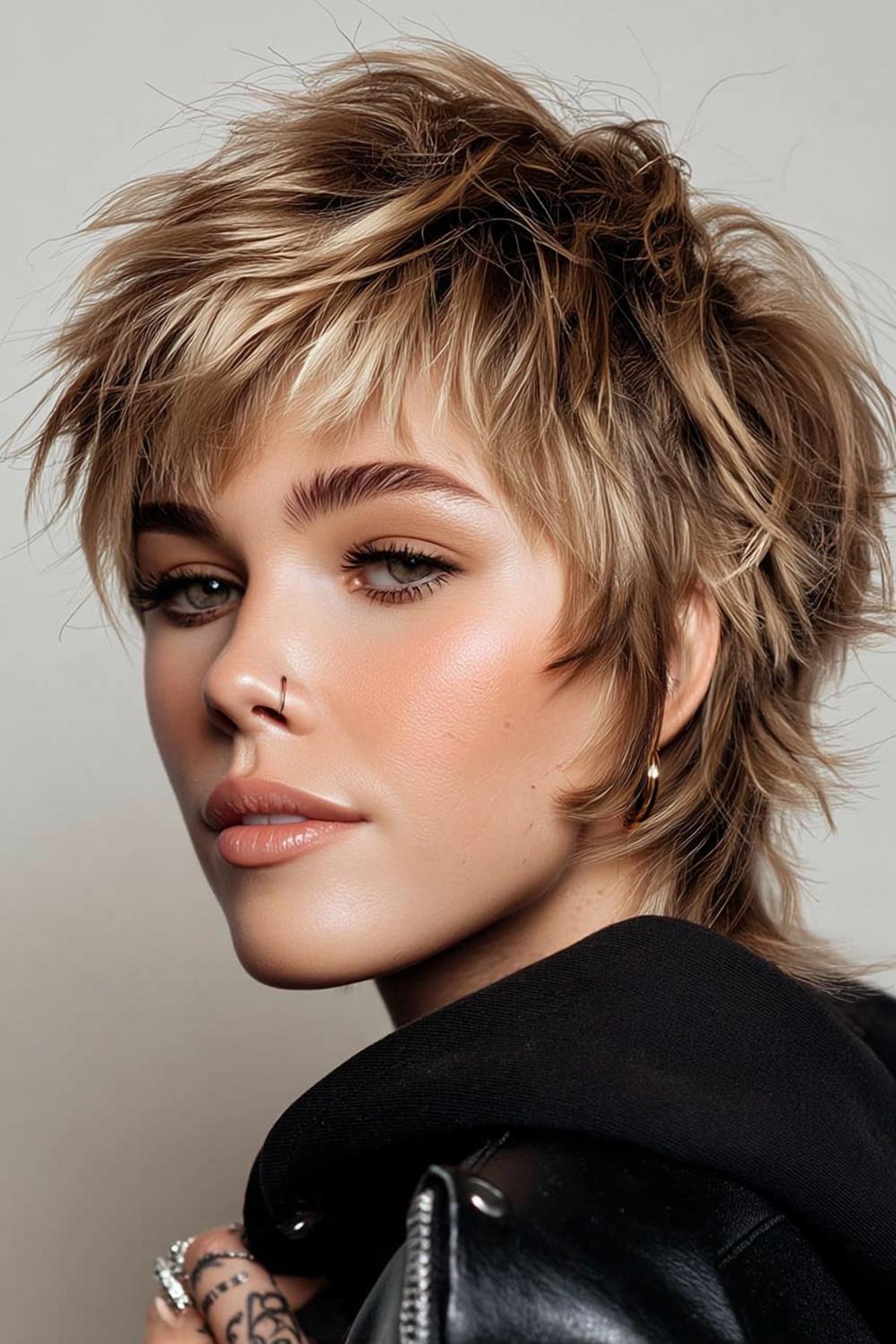 Blonde choppy bob perfectie