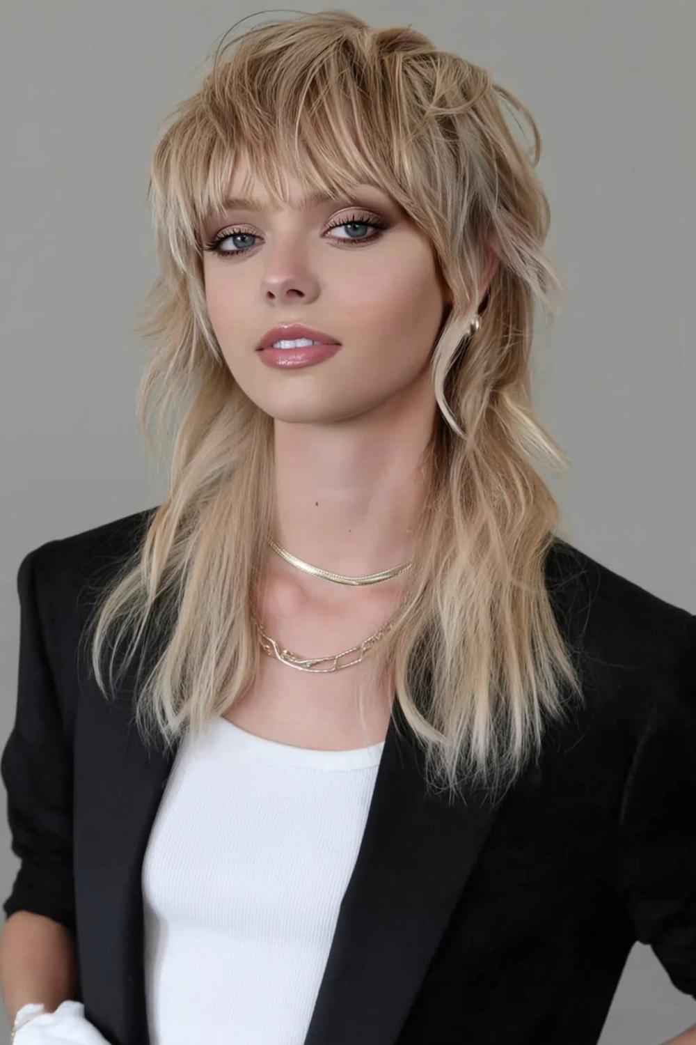 Blonde mullet voor mannen