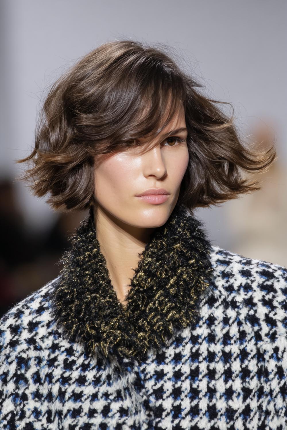 21. Haartrends Voor Herfst 2026: Grafische Bob met Scherpe, Rechte Puntlijn