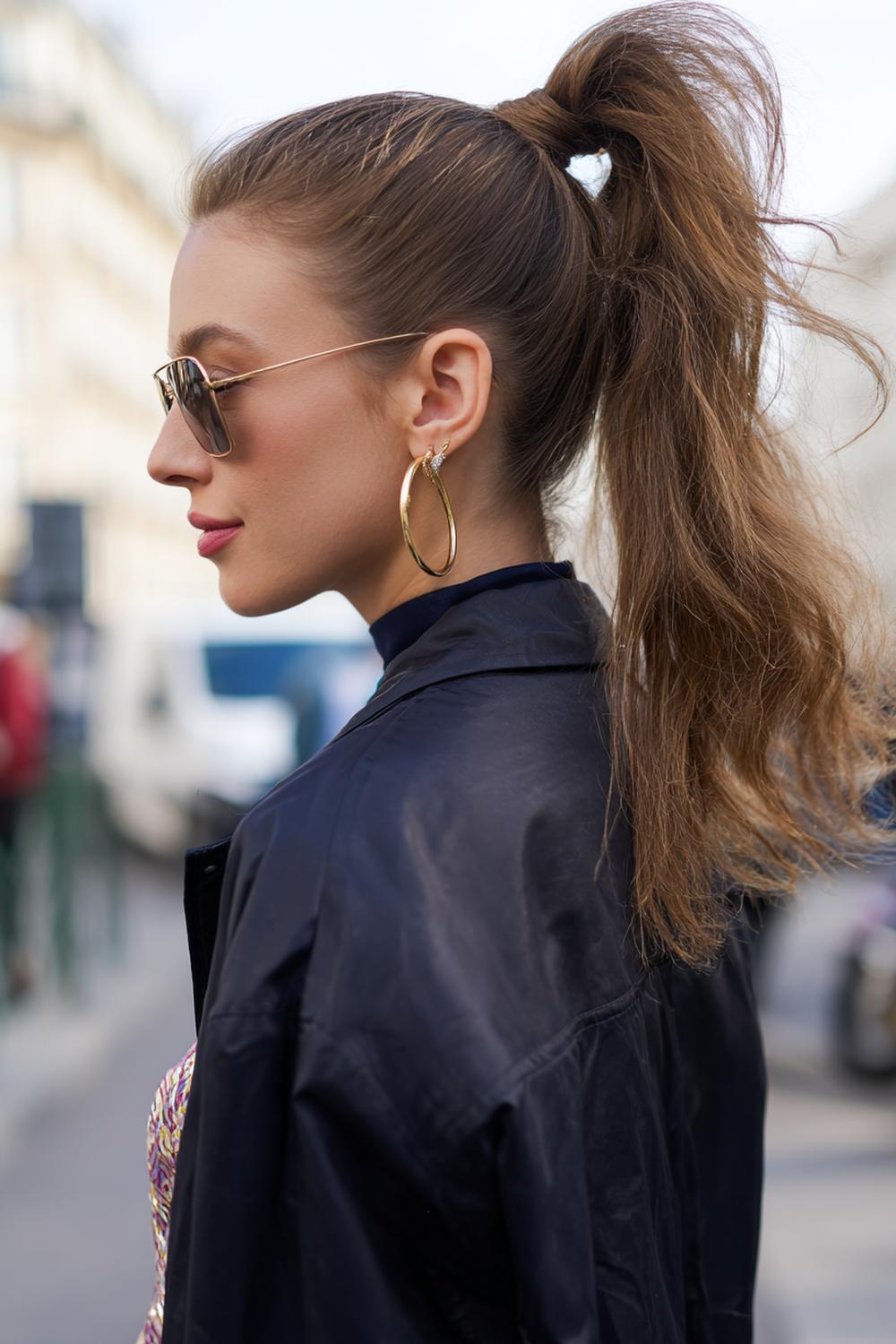 12. Haartrends Voor Lente 2026: de strakke high ponytail met wikkelpluk