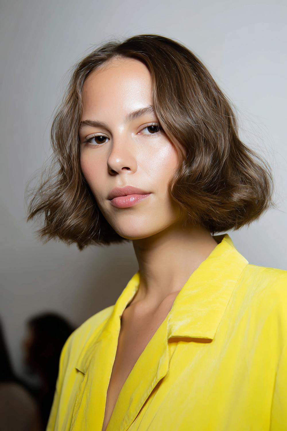 1. Haartrends Voor Zomer 2026: Glass Hair Bob met middenlijn