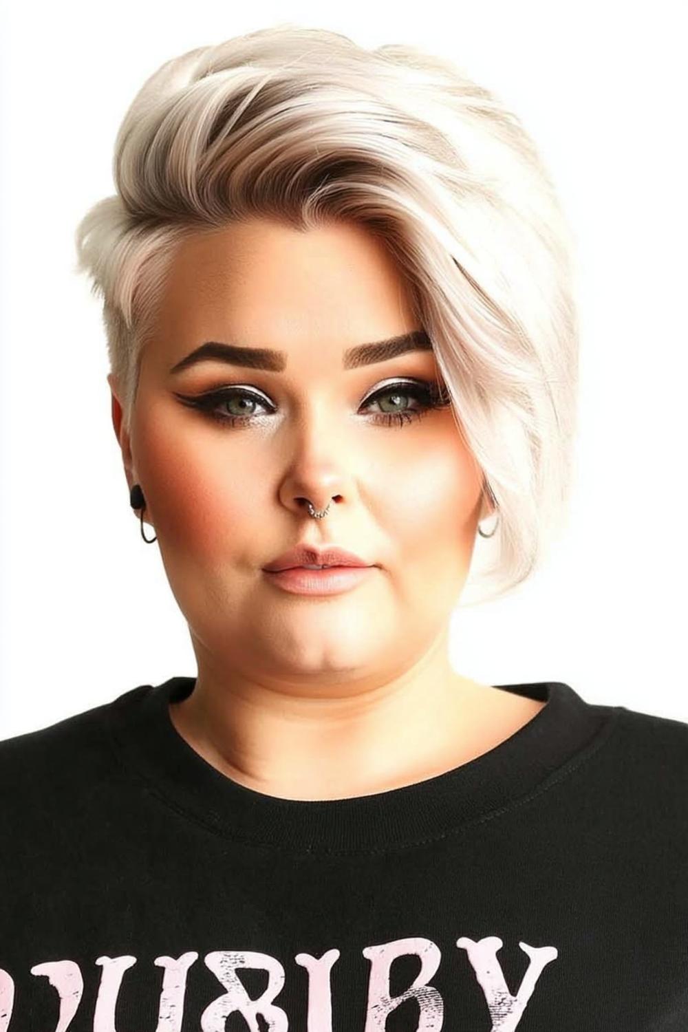 Asymmetrische Blonde Stijl