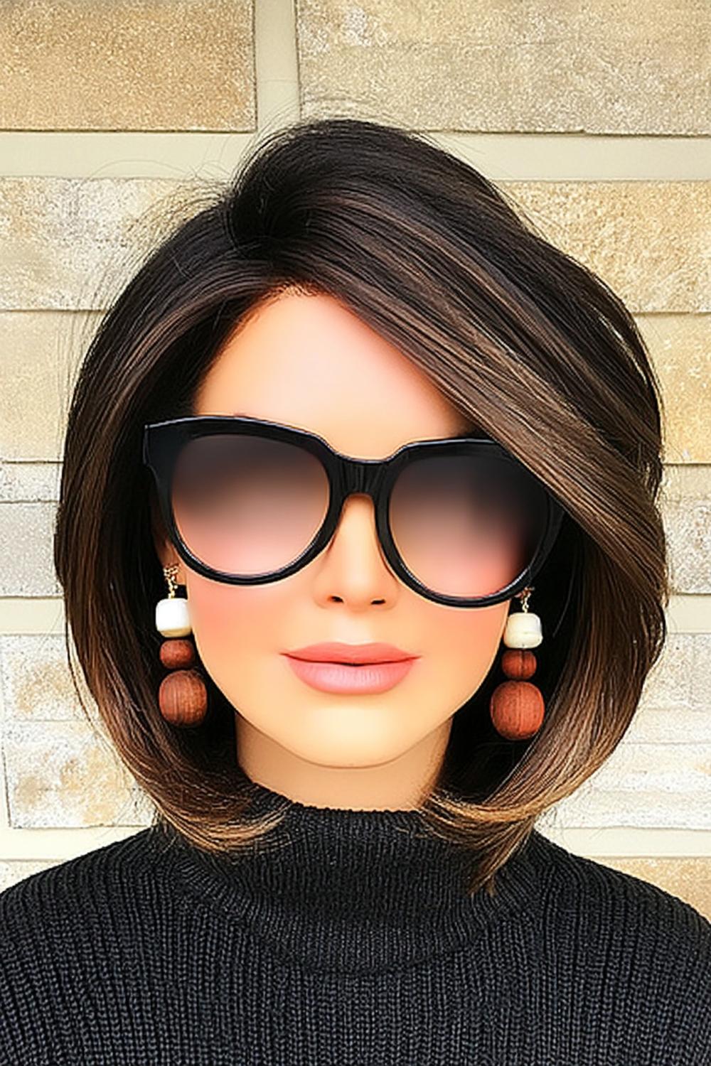 Brunette Bril Elegantie