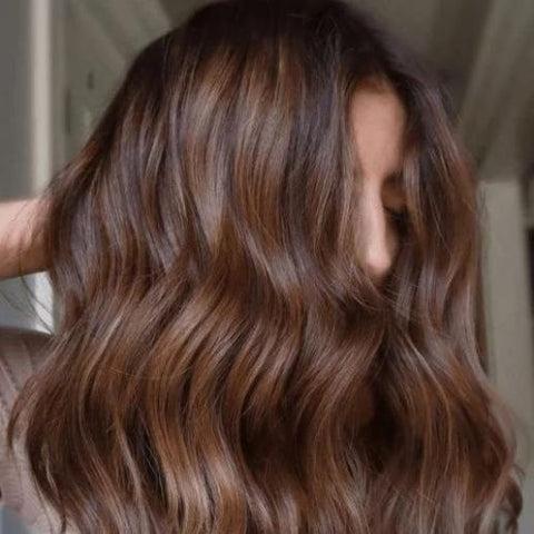 Hazelnootbruine haarkleur