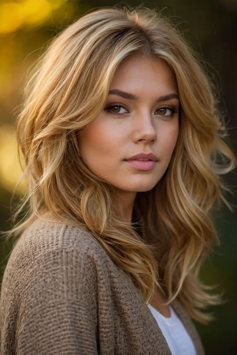 honingblond haar warme herfstkleur