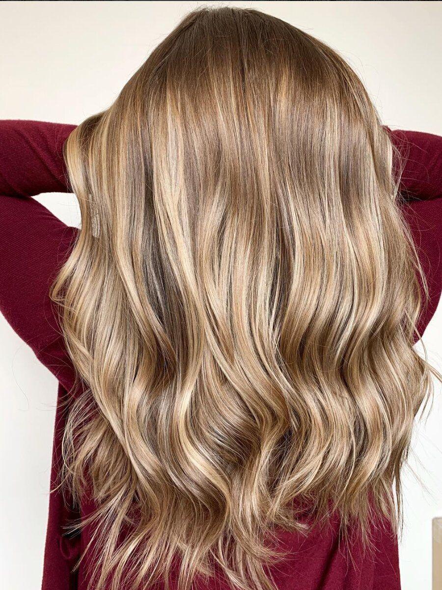 Honingblonde herfstnuance haar