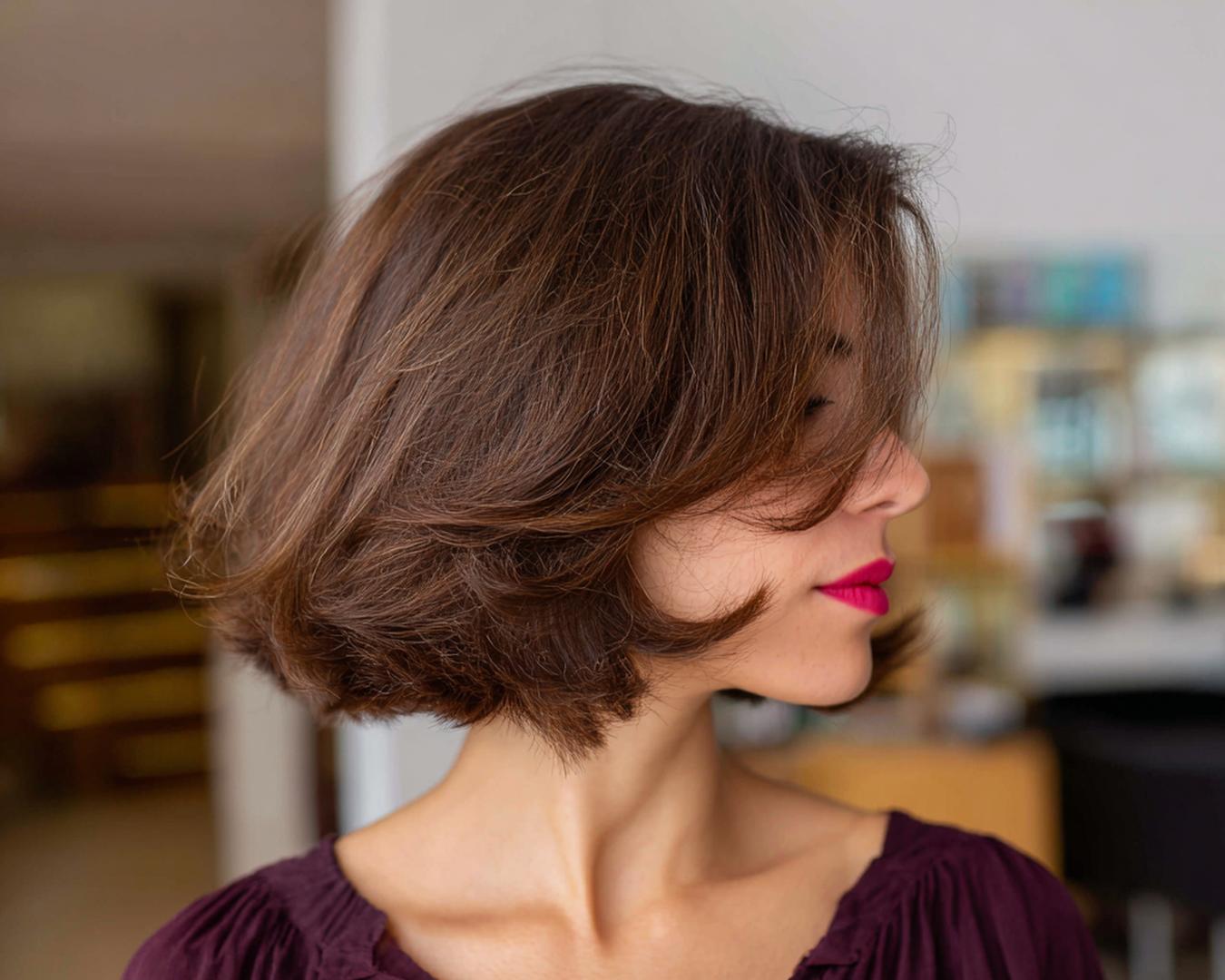 Korte Volumineuze Bruine Bob