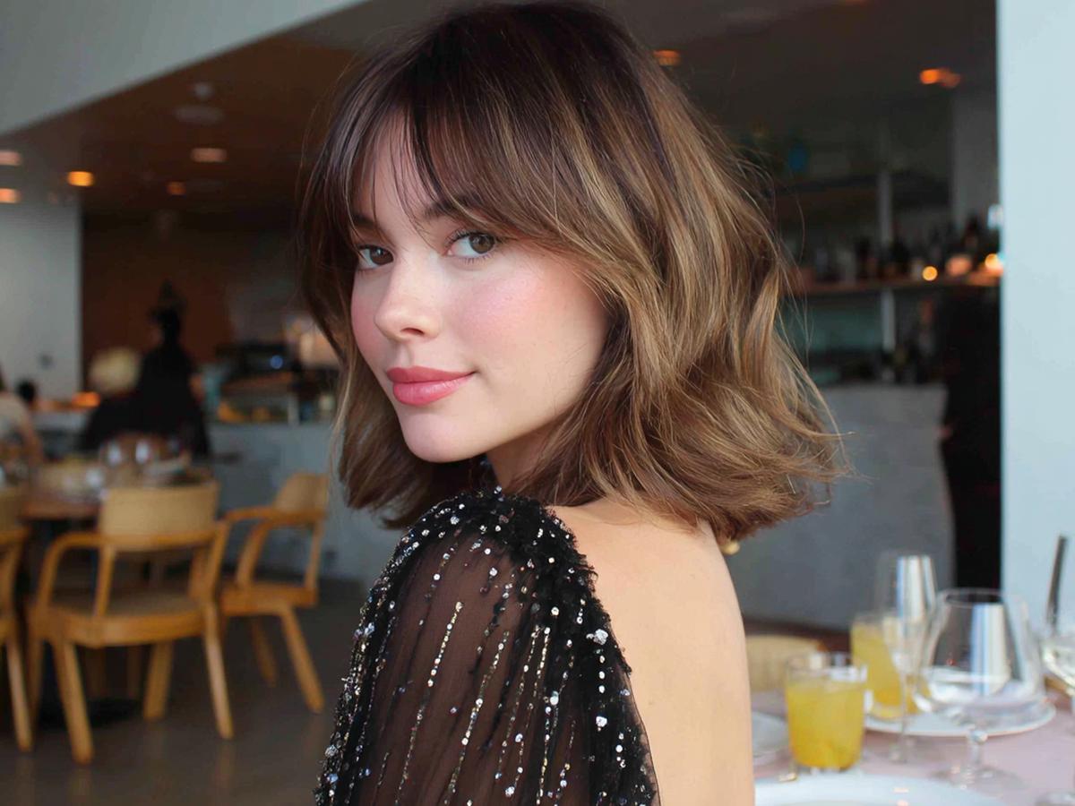 Lichtbruin Golvend Bob Met Pony