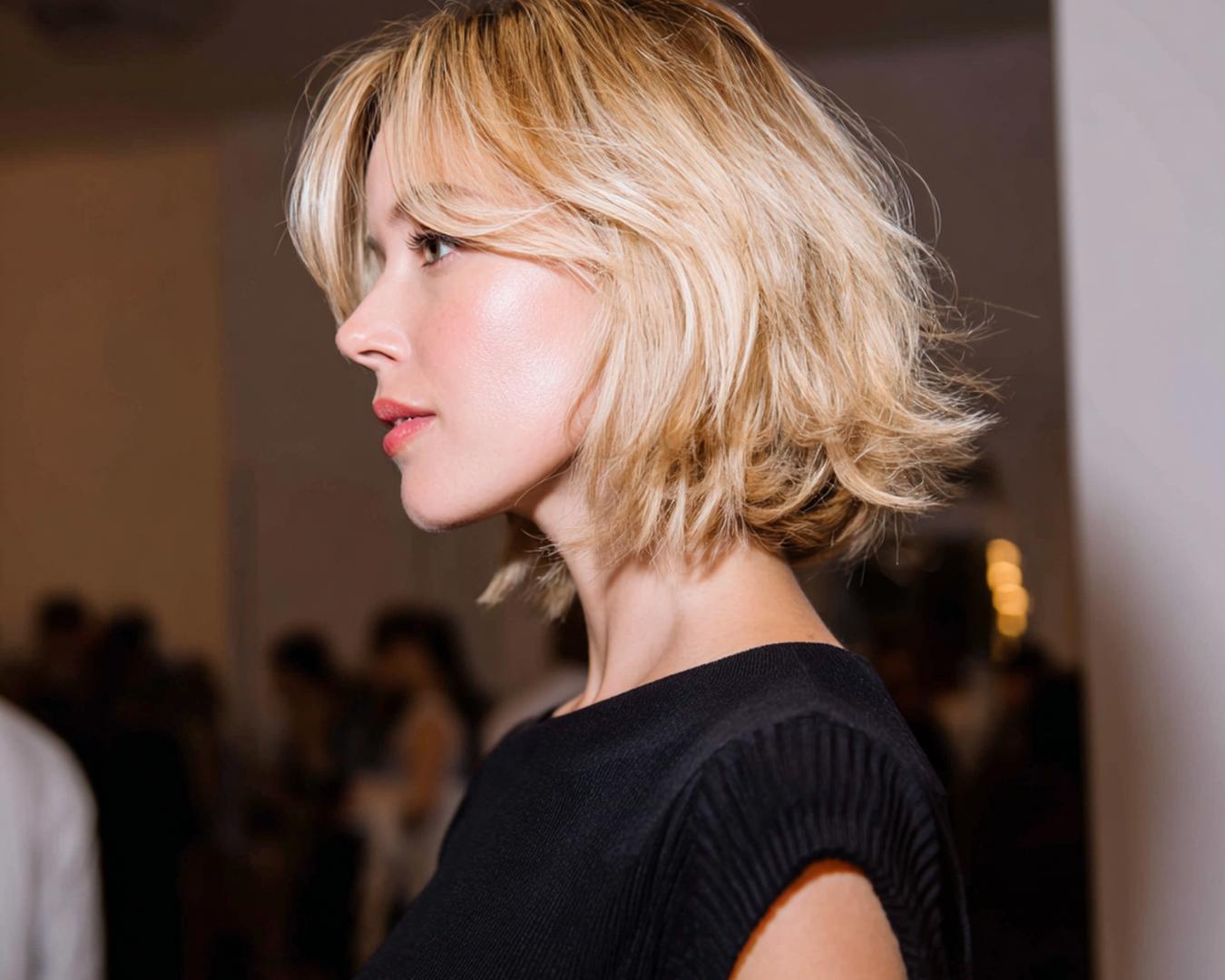 Blonde Bob Met Textuur