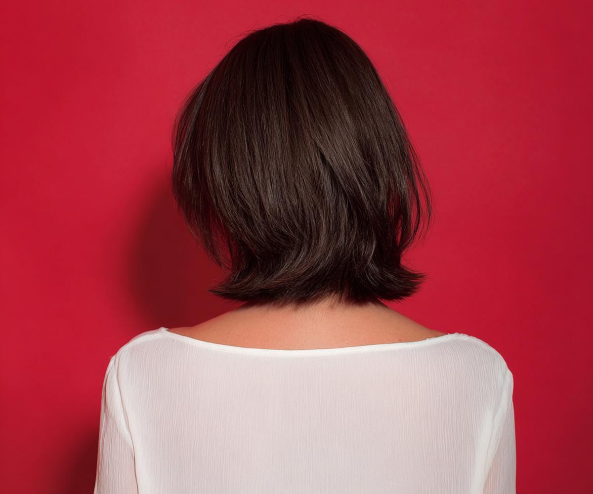 Donkerbruin Halflang Met Laagjes