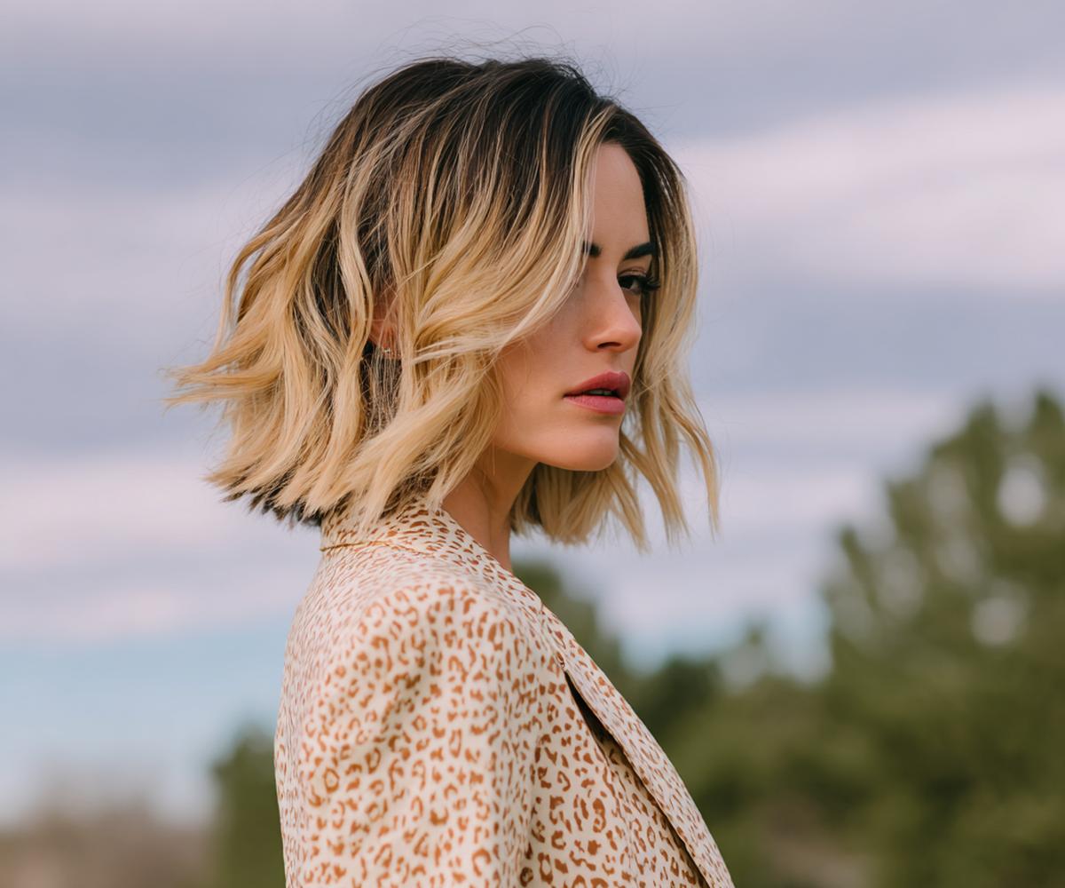 Golvende Lob Met Balayage