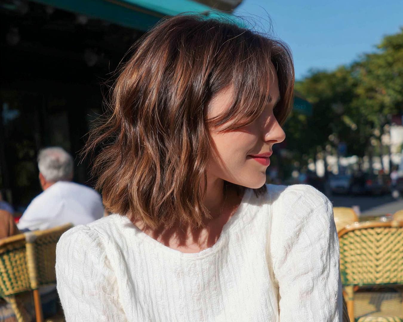 Golvende Halflange Bob Bruin