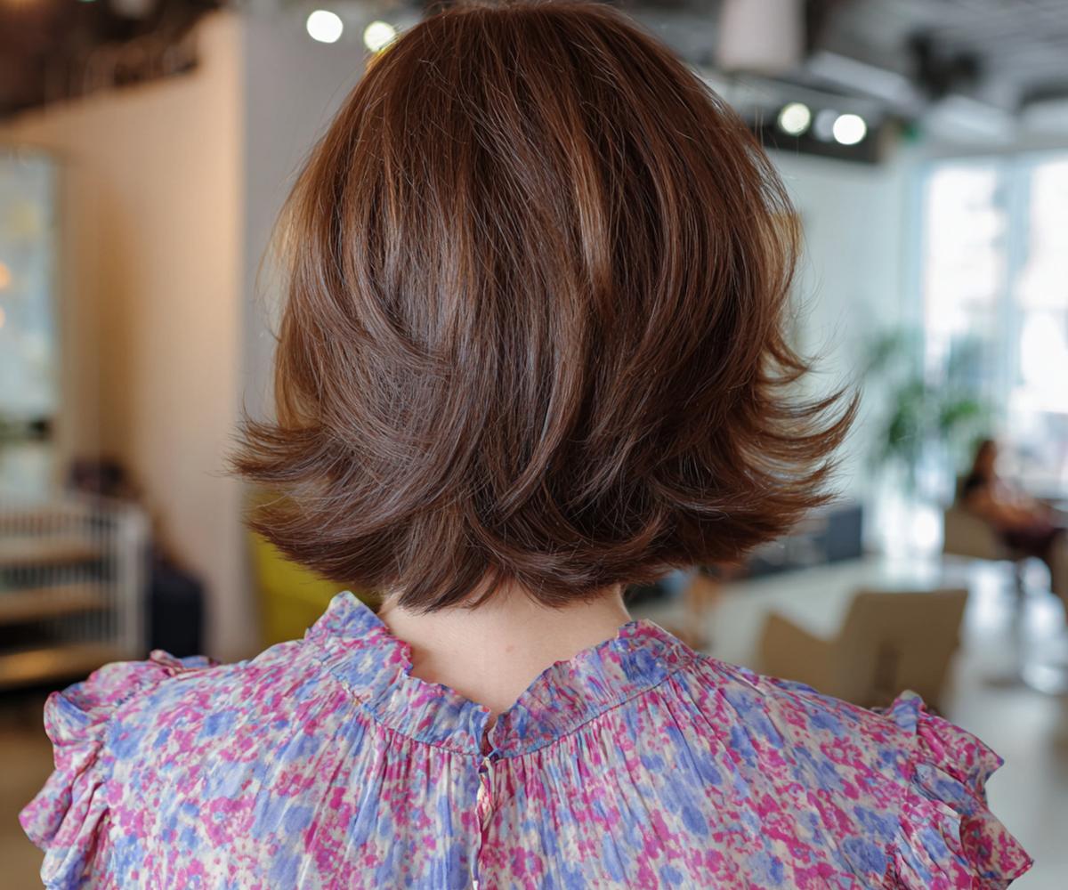 Gelaagde Bob Met Uitwaaierende Puntjes