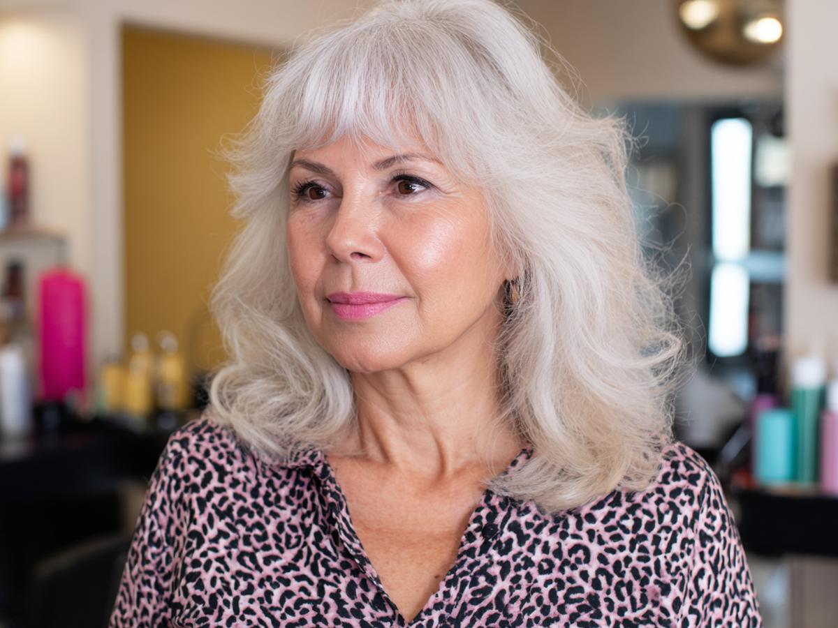 Grijs Halflang Met Pony