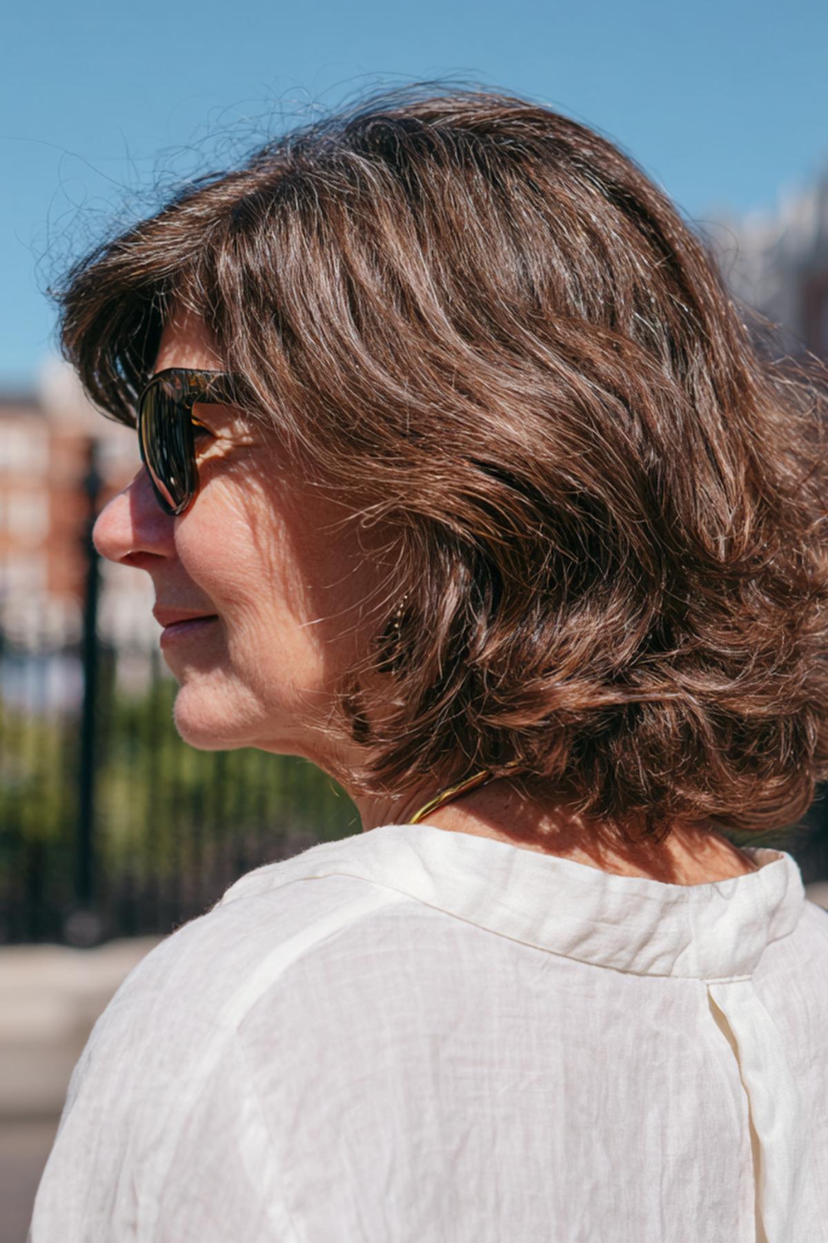 Bruin Halflang Gelaagde Slag