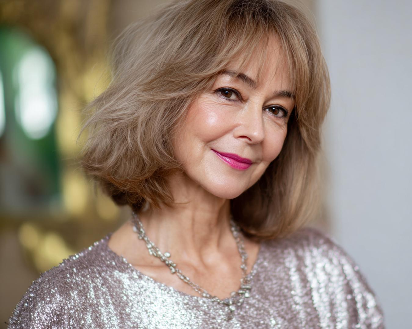 Halflang Bronde Bob Met Lagen