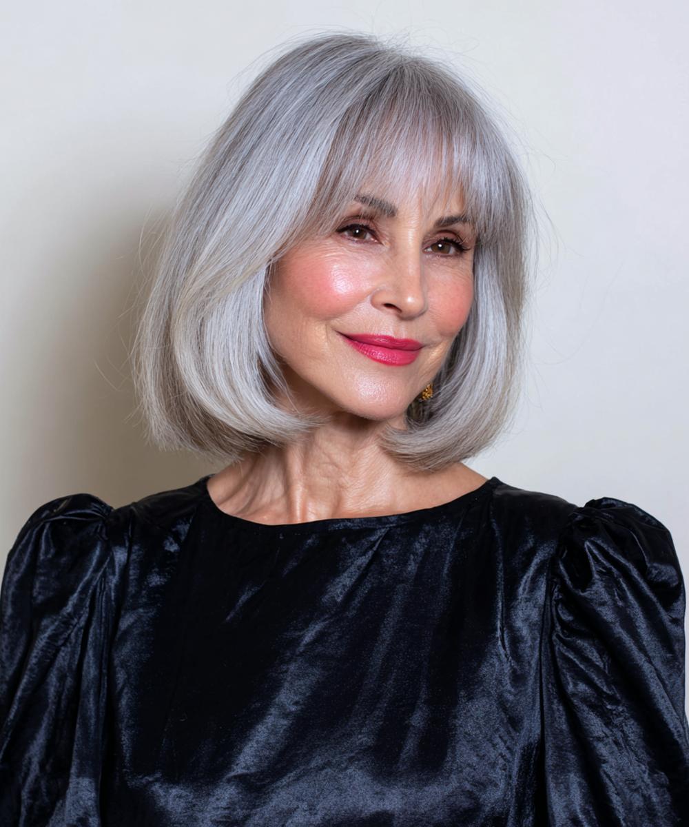 Zilvergrijze Bob Met Pony