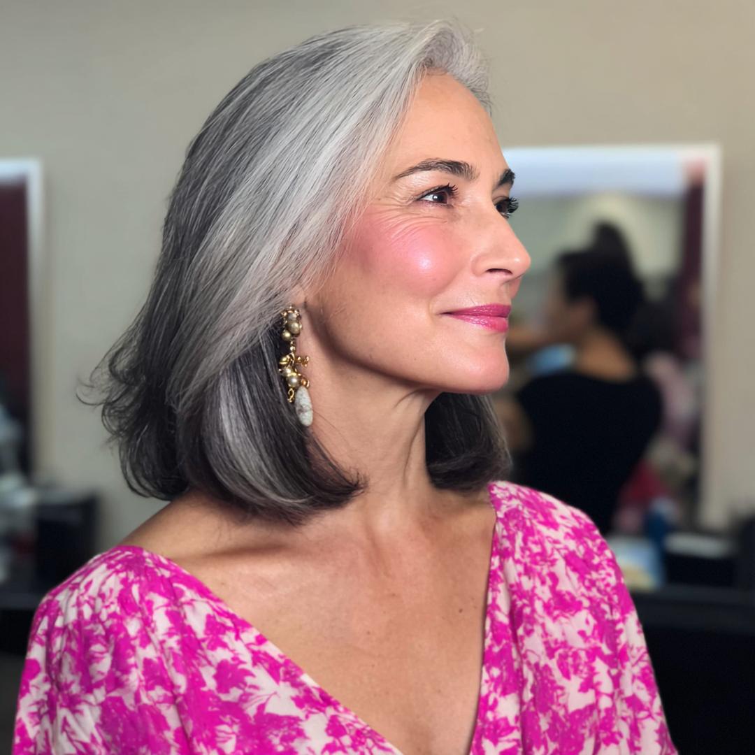 Halflang Grijs Met Donkere Uiteinden