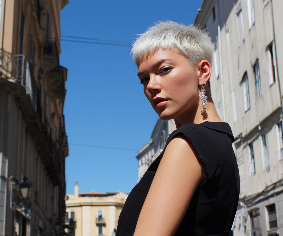 Platinablonde Korte Pixie Pony