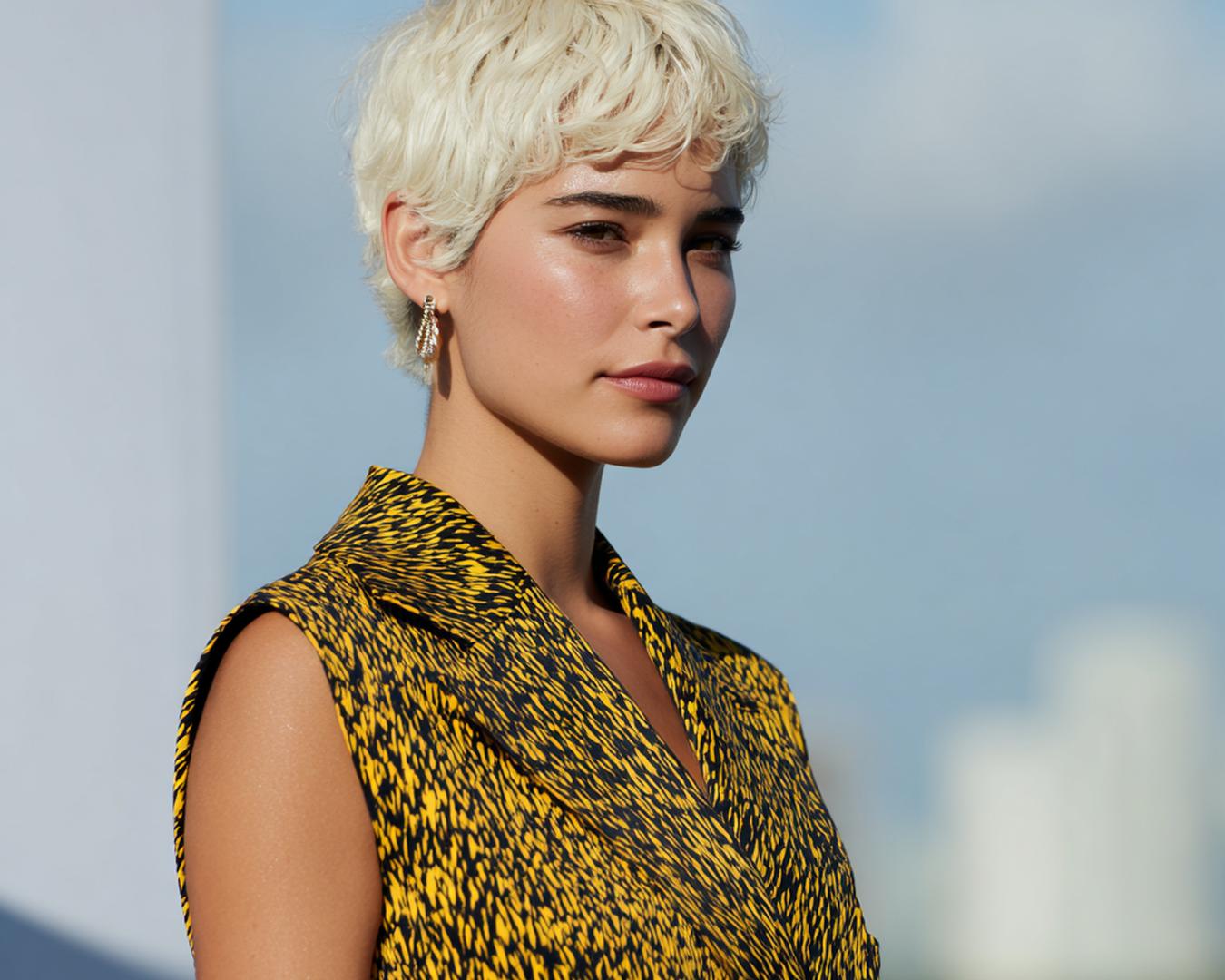 Platinablonde Pixie Met Textuur