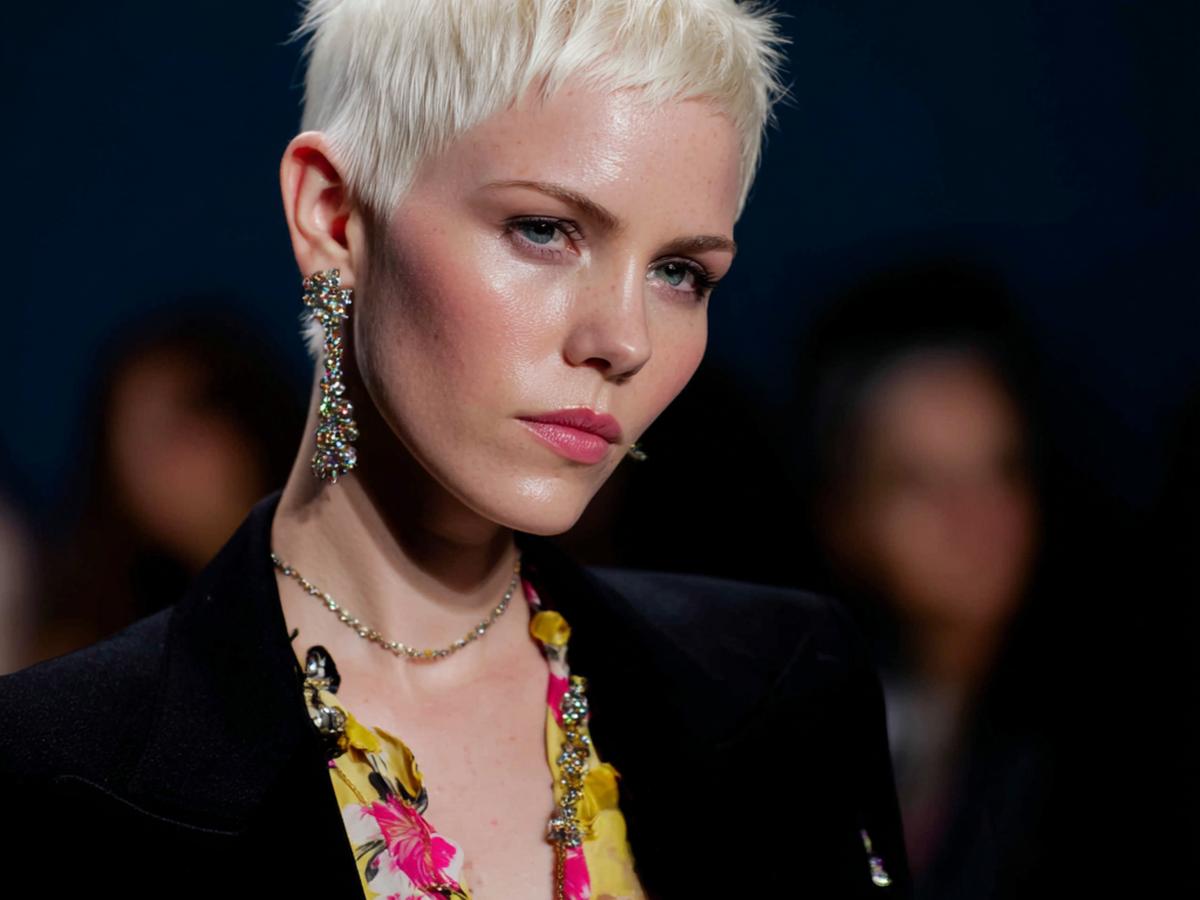 Platinablonde Korte Pixie