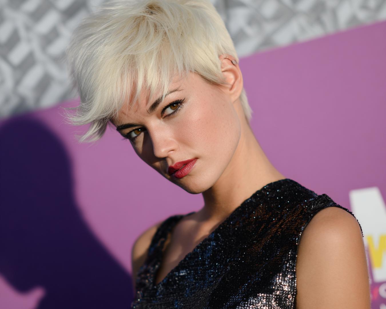 Platinblonde Pixie Met Lange Pony