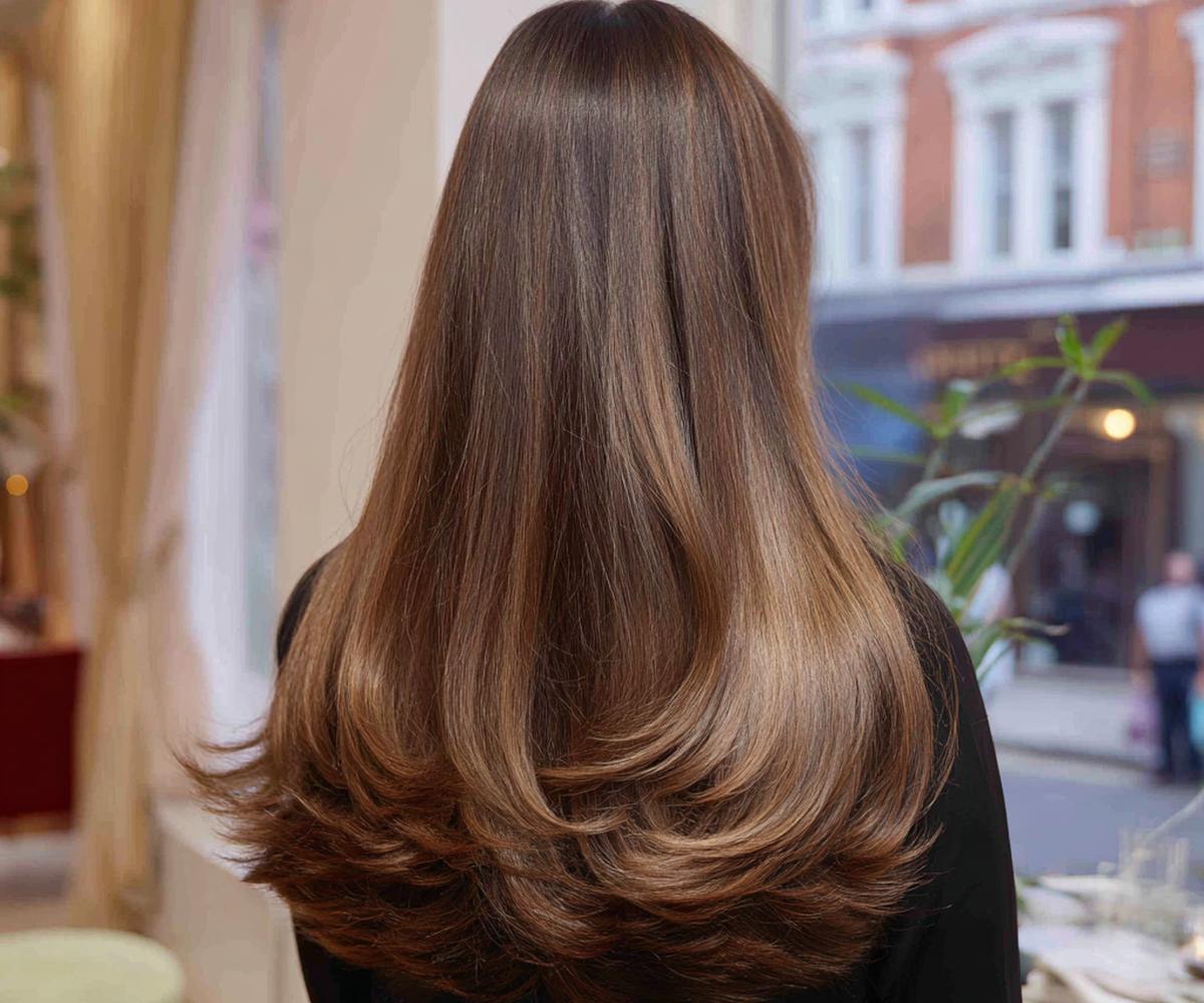 Lang Haar Met Uitgedraaide Lagen