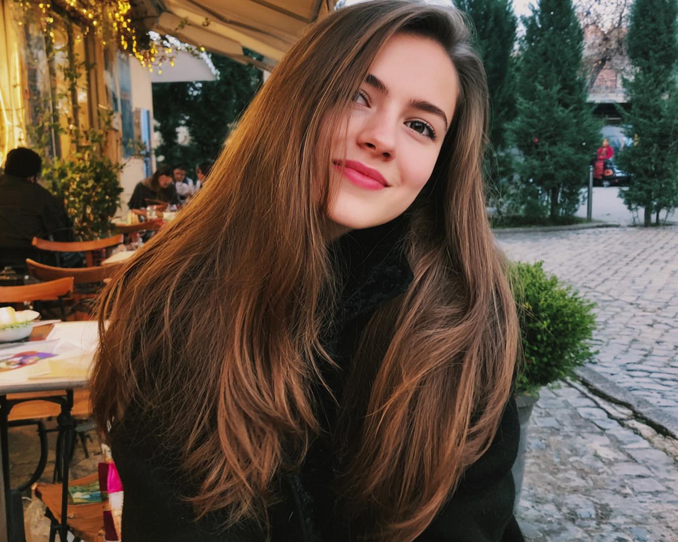 Lang Bruin Haar Met Laagjes