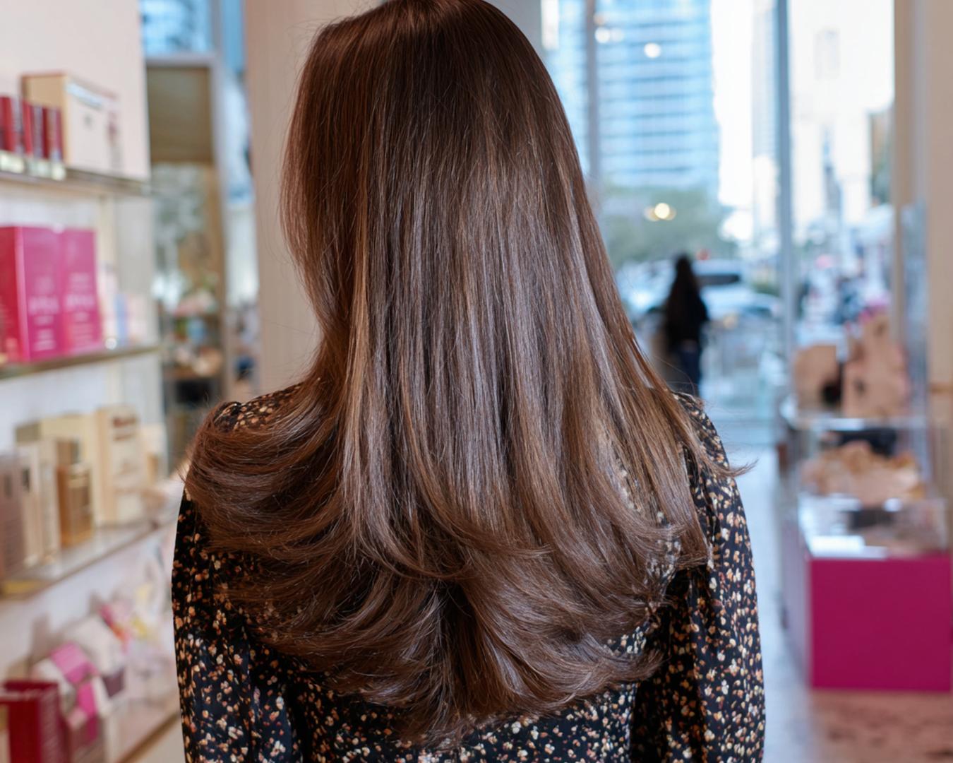 Lang Donker Haar Met Laagjes