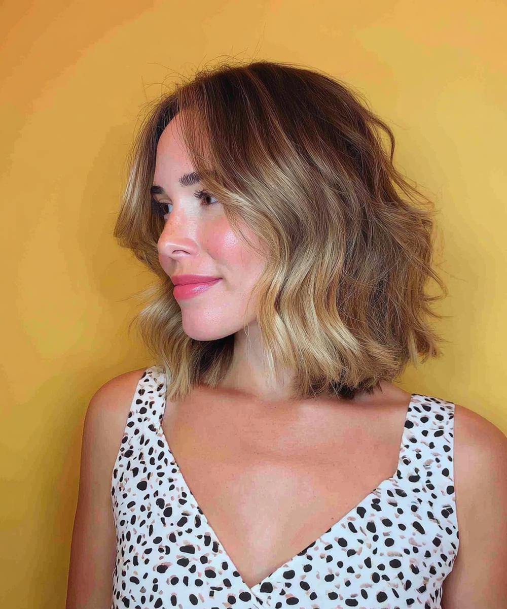 Golvende Lob Met Balayage