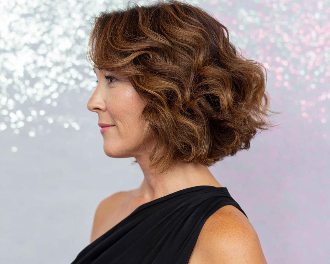 Bruine Gelaagde Golvende Bob