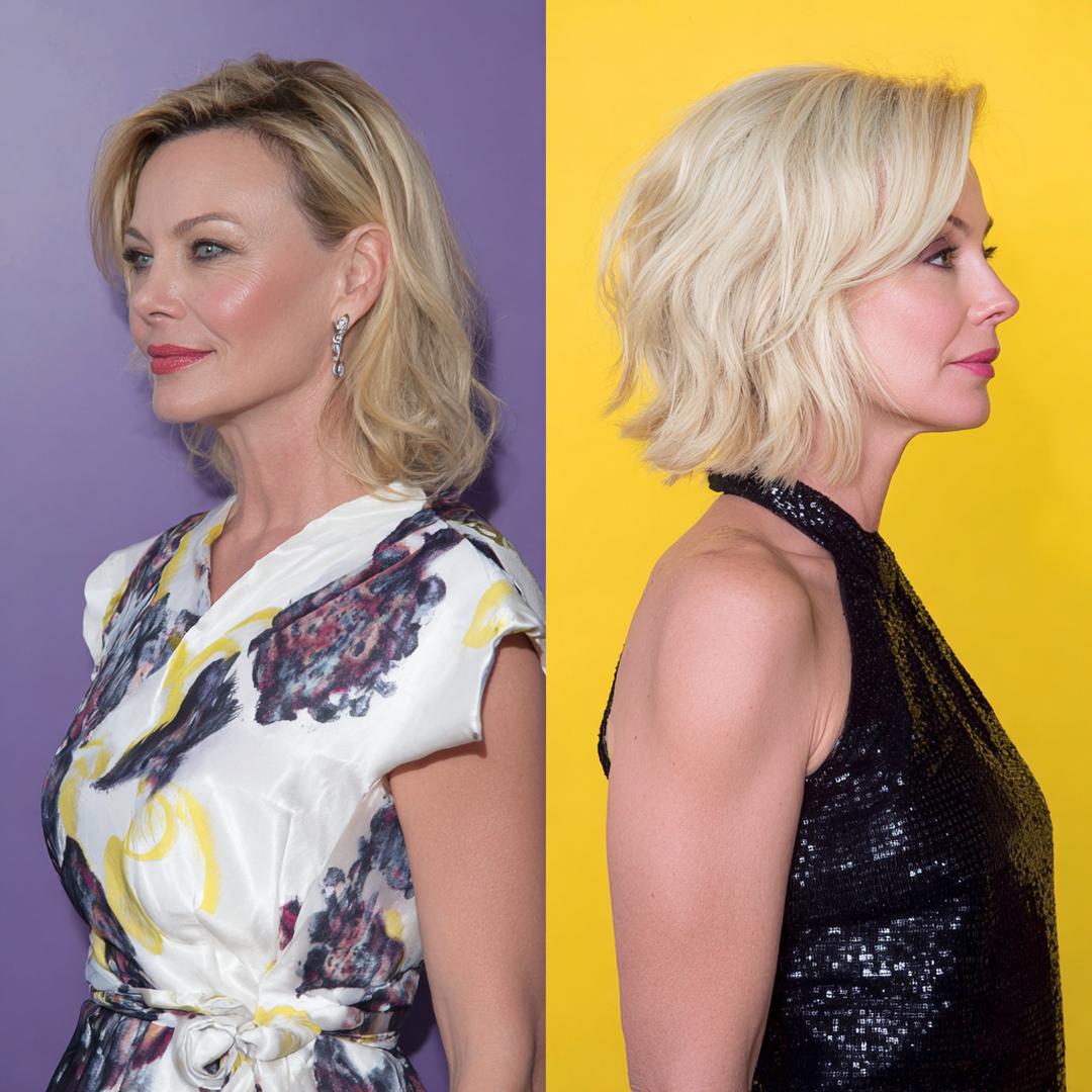 Lichtblonde Golvende Bob Met Lagen